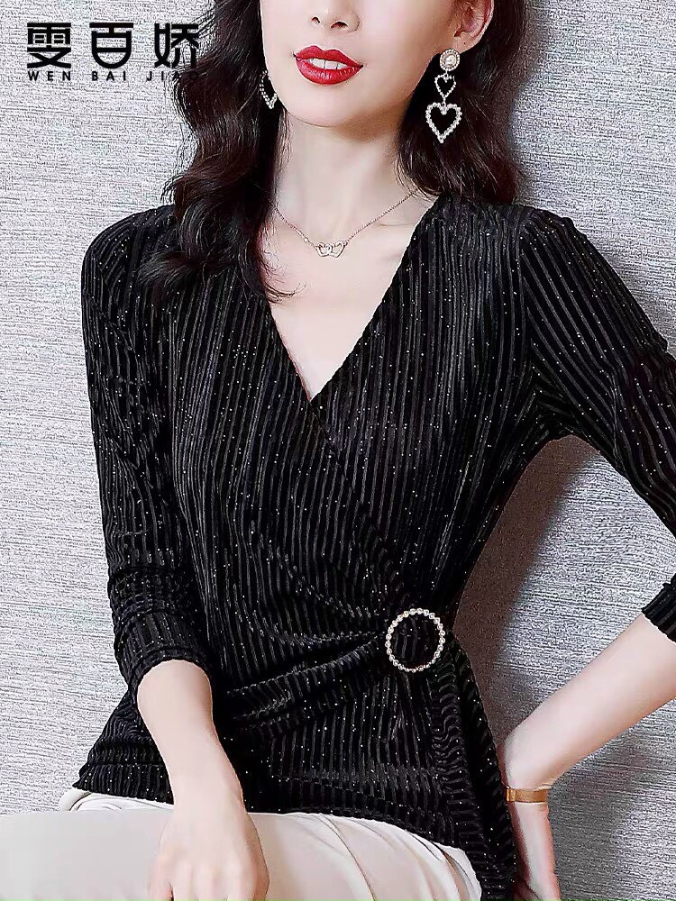 Áo Nhung Khóa Eo Cao Cấp - SM56